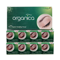 Organica fil coton épilation sourcils, boîte de 8 bobines pour précision