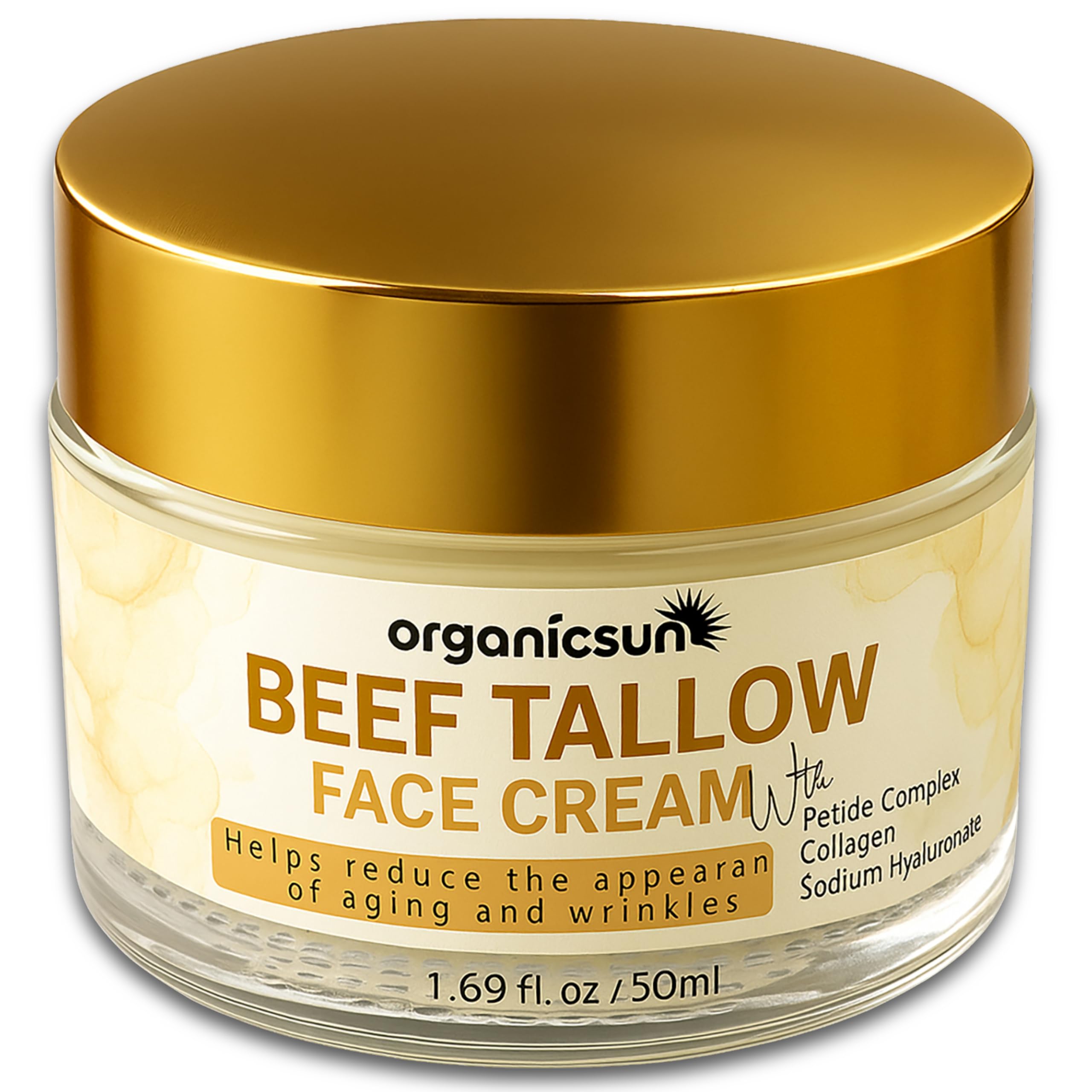 Organicsun Crème Visage Graisse Boeuf Nourrissante: texture riche et hydratation durable.