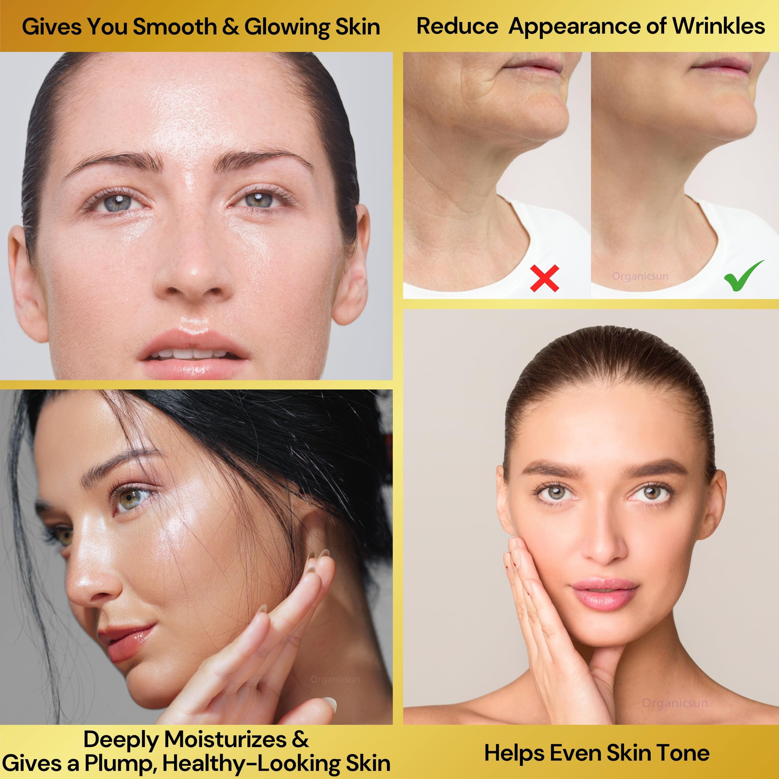 Organicsun Crème Visage Hydratation Prolongee: peau douce et prête pour le maquillage.
