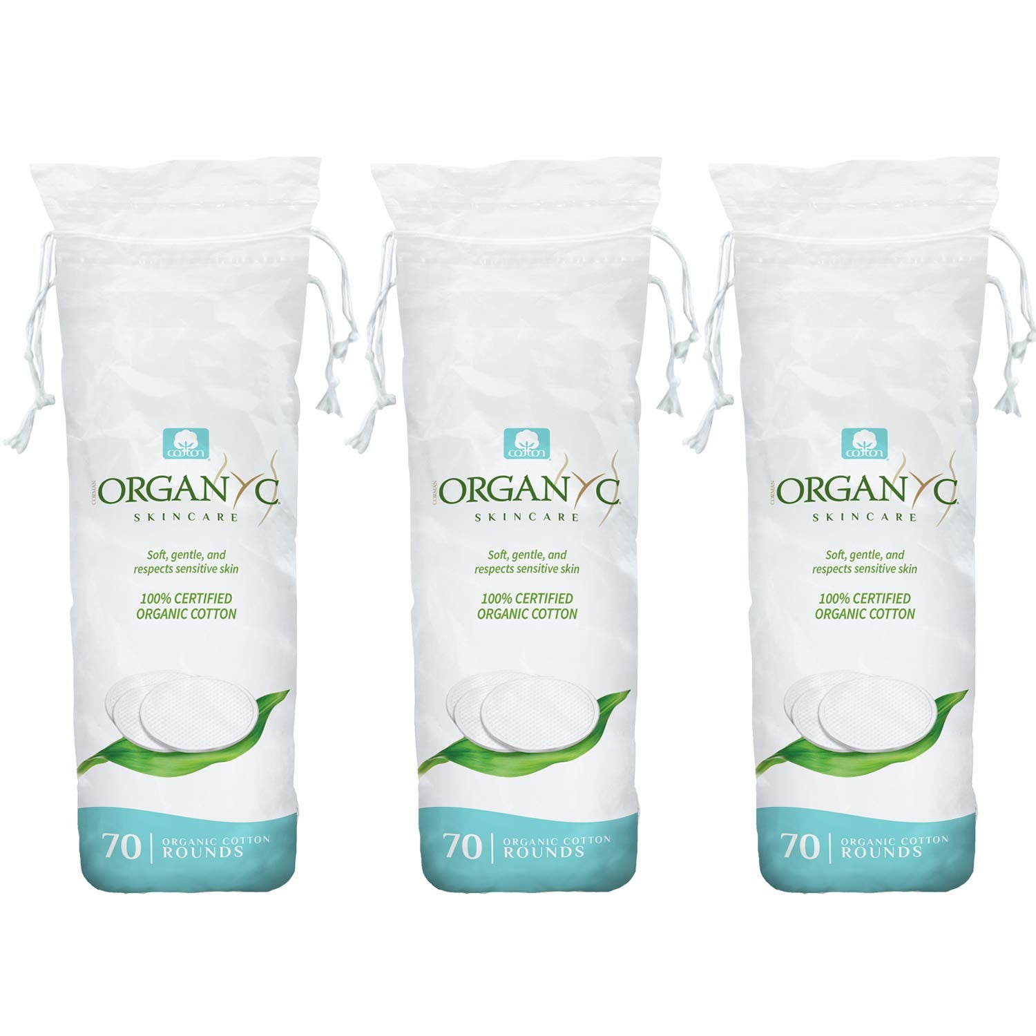 Organyc disques coton bio 210 unités, douceur et qualité pour votre routine beauté.