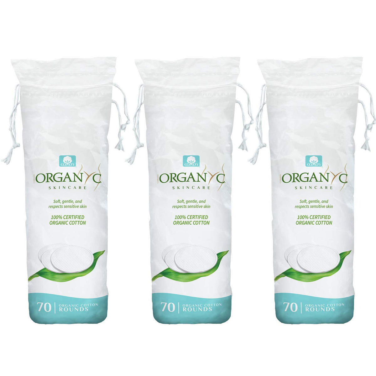 Organyc disques coton bio 210 unités, douceur et qualité pour votre routine beauté.