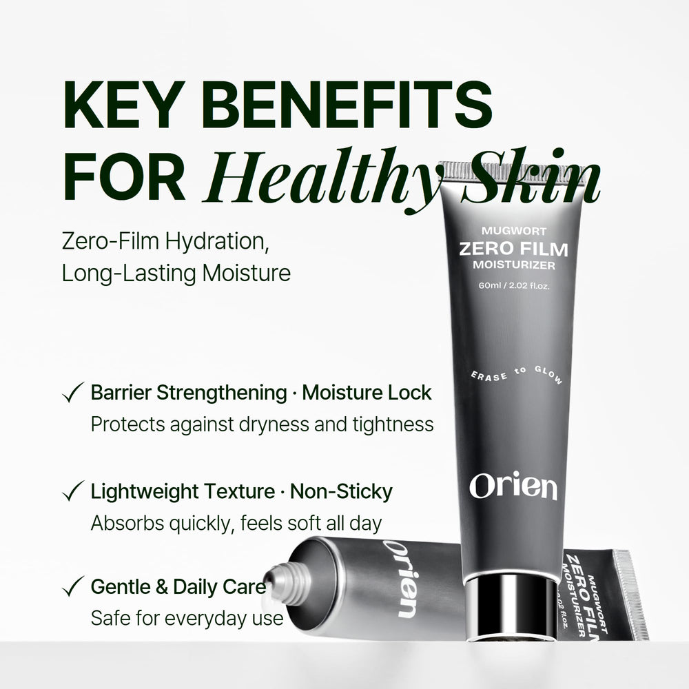 Orien Mugwort Zero Film – crème à texture légère qui pénètre rapidement pour le confort.