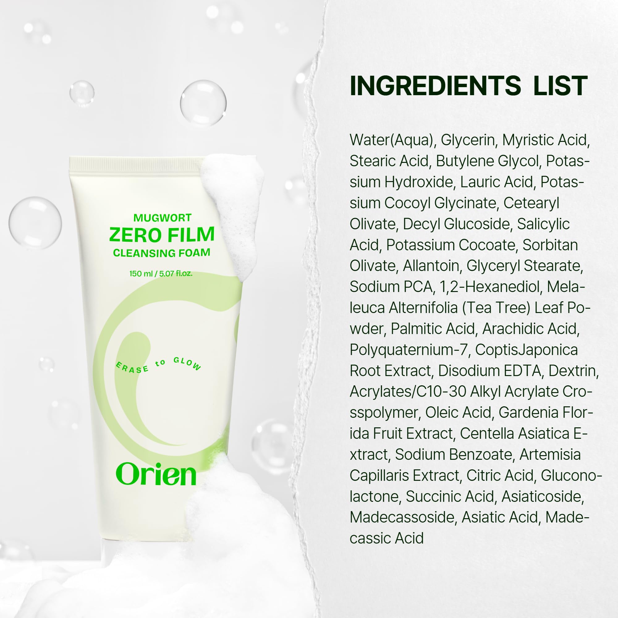 Orien Mugwort Zero Film Double Nettoyage sans résidu gras après usage