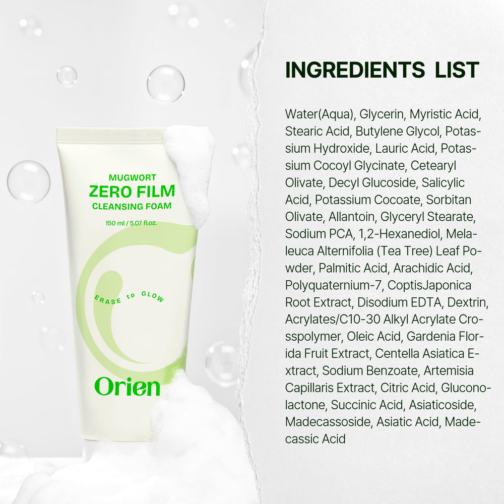 Orien Mugwort Zero Film Double Nettoyage sans résidu gras après usage