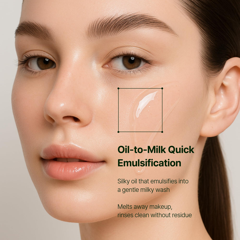 Démaquillage en double nettoyage avec Orien et Centella.