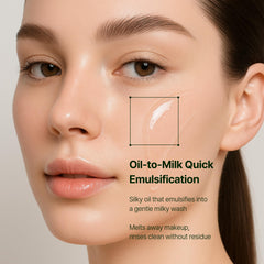 Démaquillage en double nettoyage avec Orien et Centella.