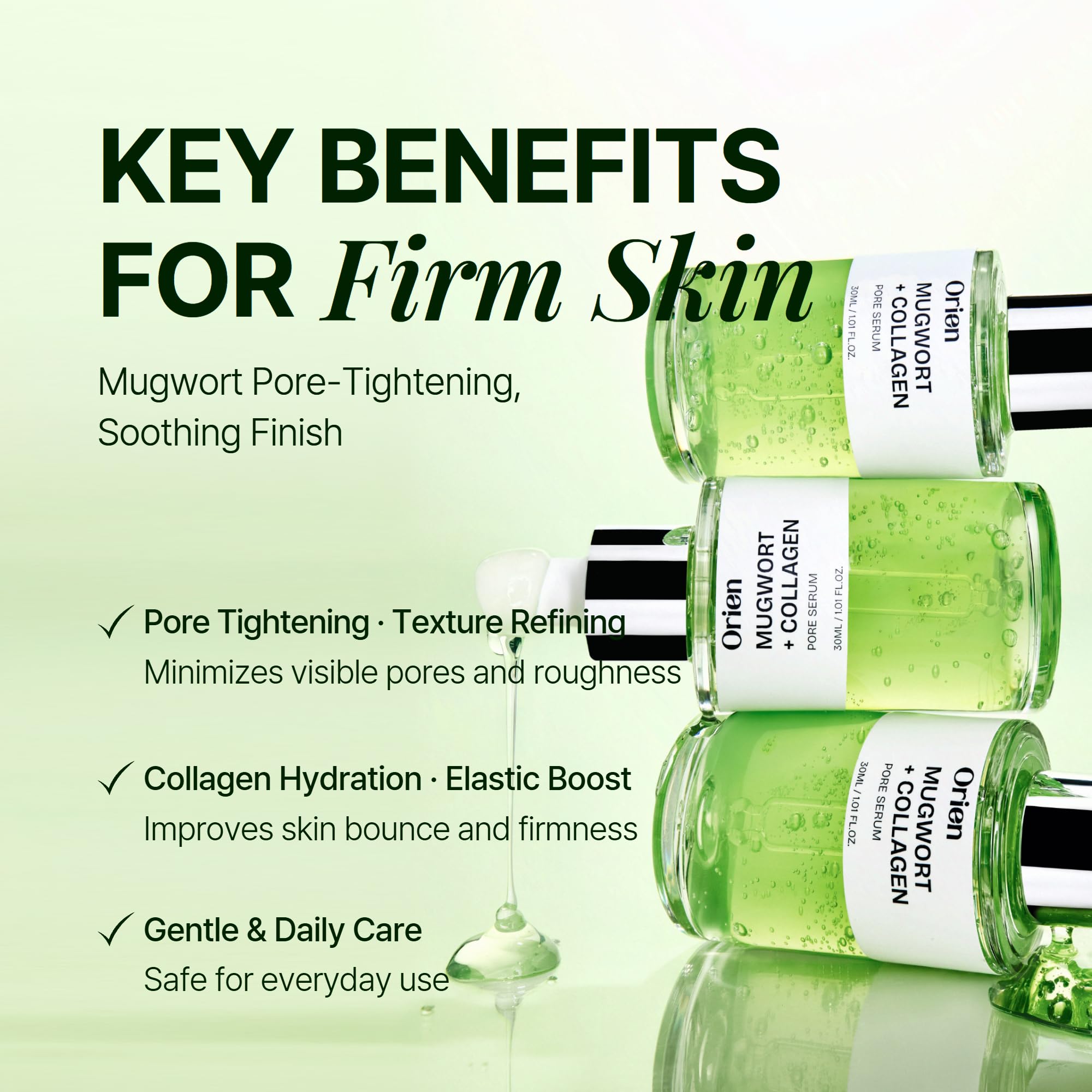Orien Mugwort Pore Serum, collagène pour luminosité