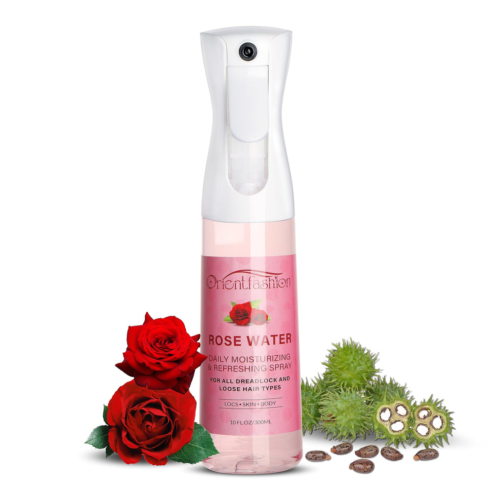 Orientfashion eau rose locs pulverisateur: hydratation quotidienne pour locs et cuir chevelu