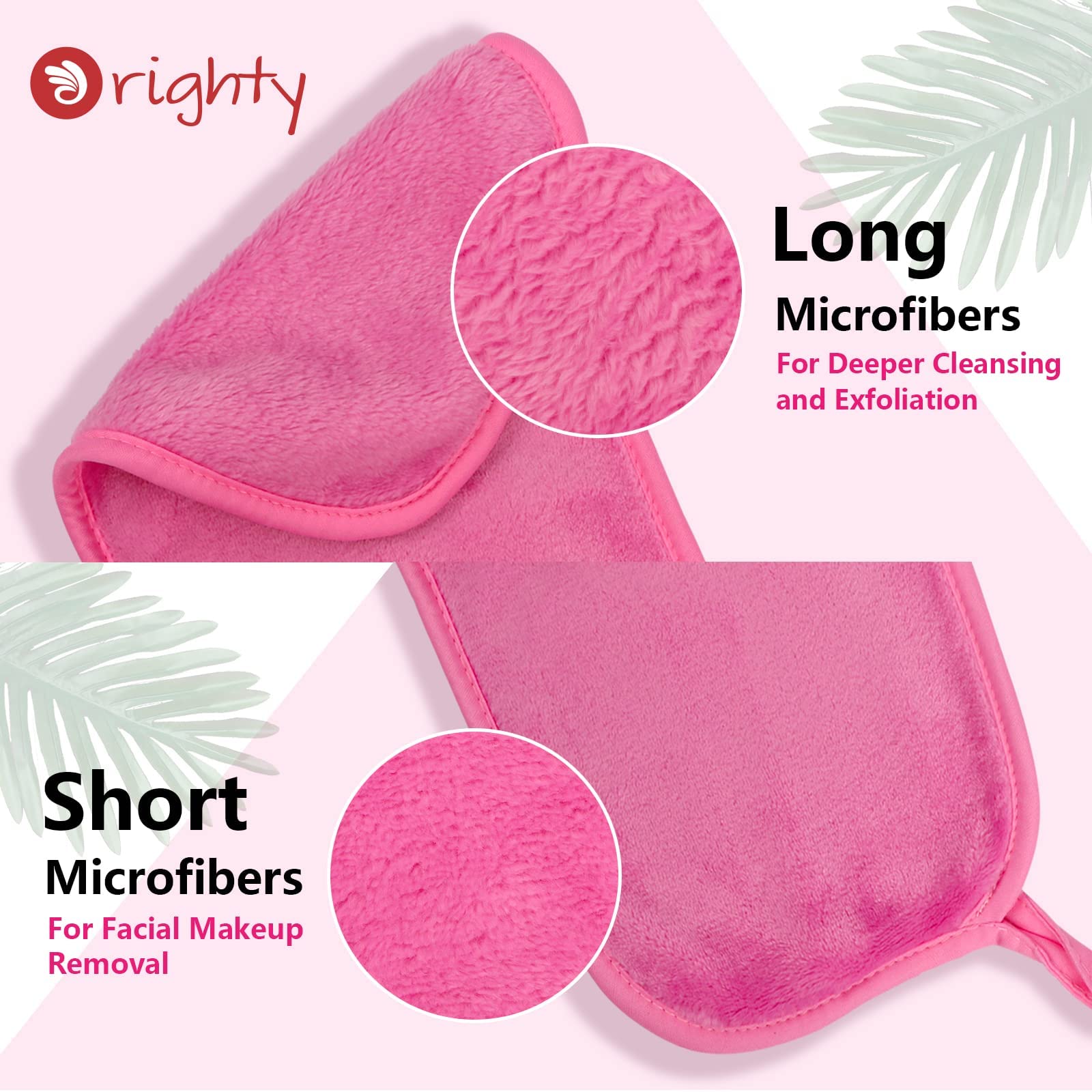 Lingette démaquillante microfibre Orighty pourpre élimine efficacement le maquillage sans huile