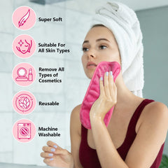Lingette démaquillante microfibre Orighty rose pratique en voyage