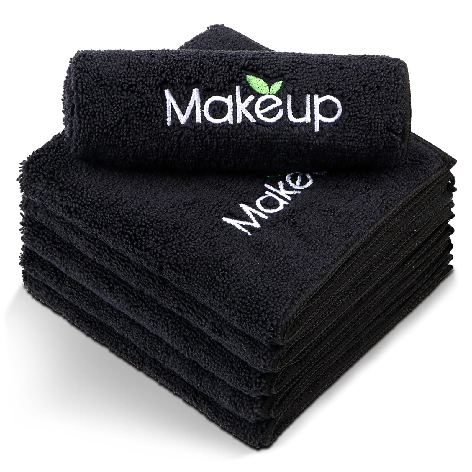 Orighty lingettes microfibre démaquillage noir 13x13, nettoyage en douceur du visage.
