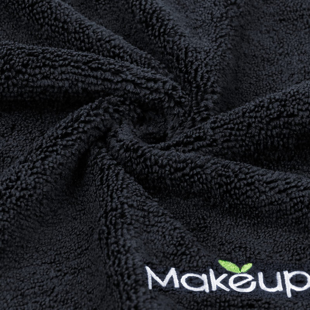 Lingettes visage microfibre noires Orighty, douceur supérieure pour tous types de peau.