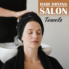 Serviettes noires Orighty absorbantes en microfibre, idéal pour usage rapide en salon.