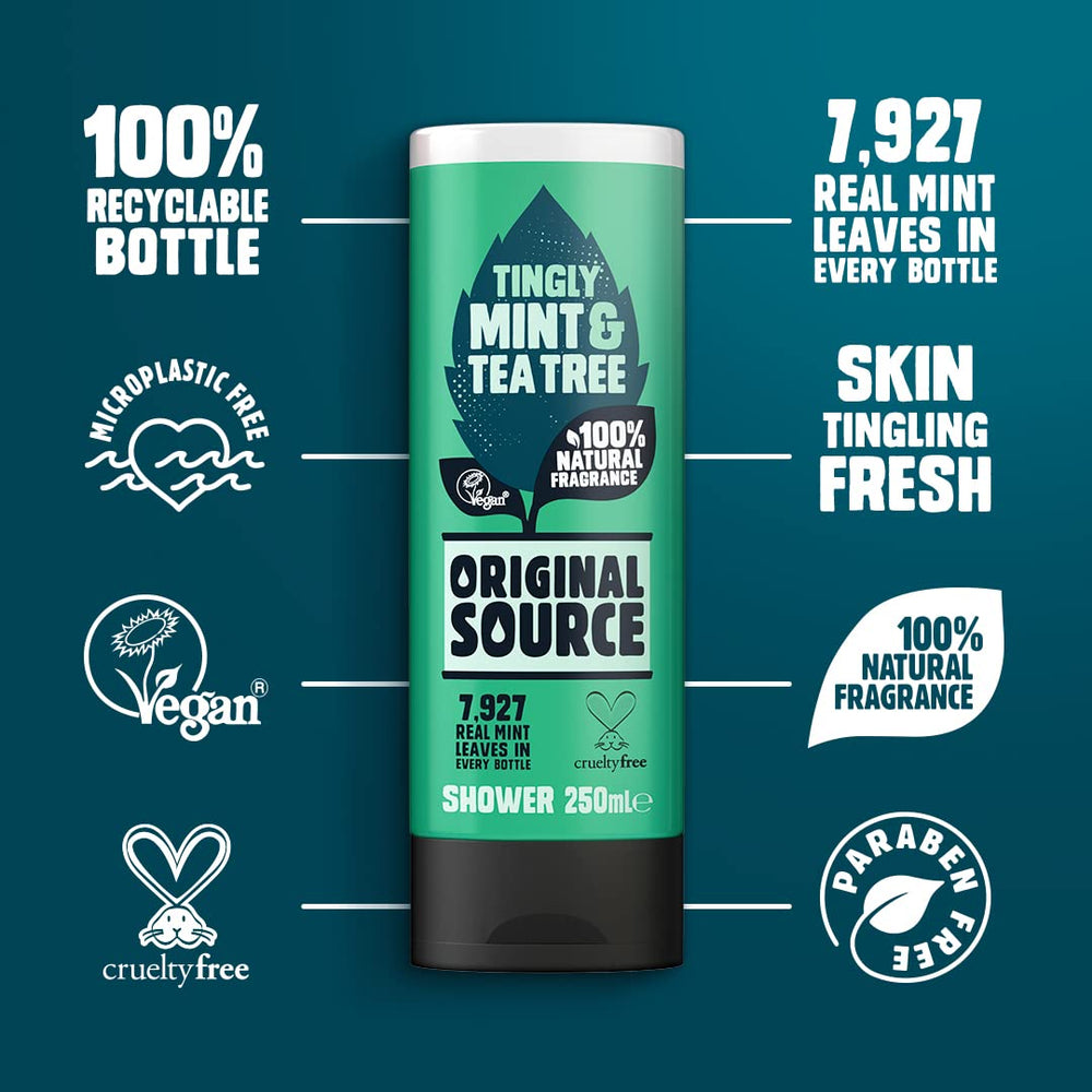Original Source gel-douche texture riche – mousse légère prête à s'appliquer.