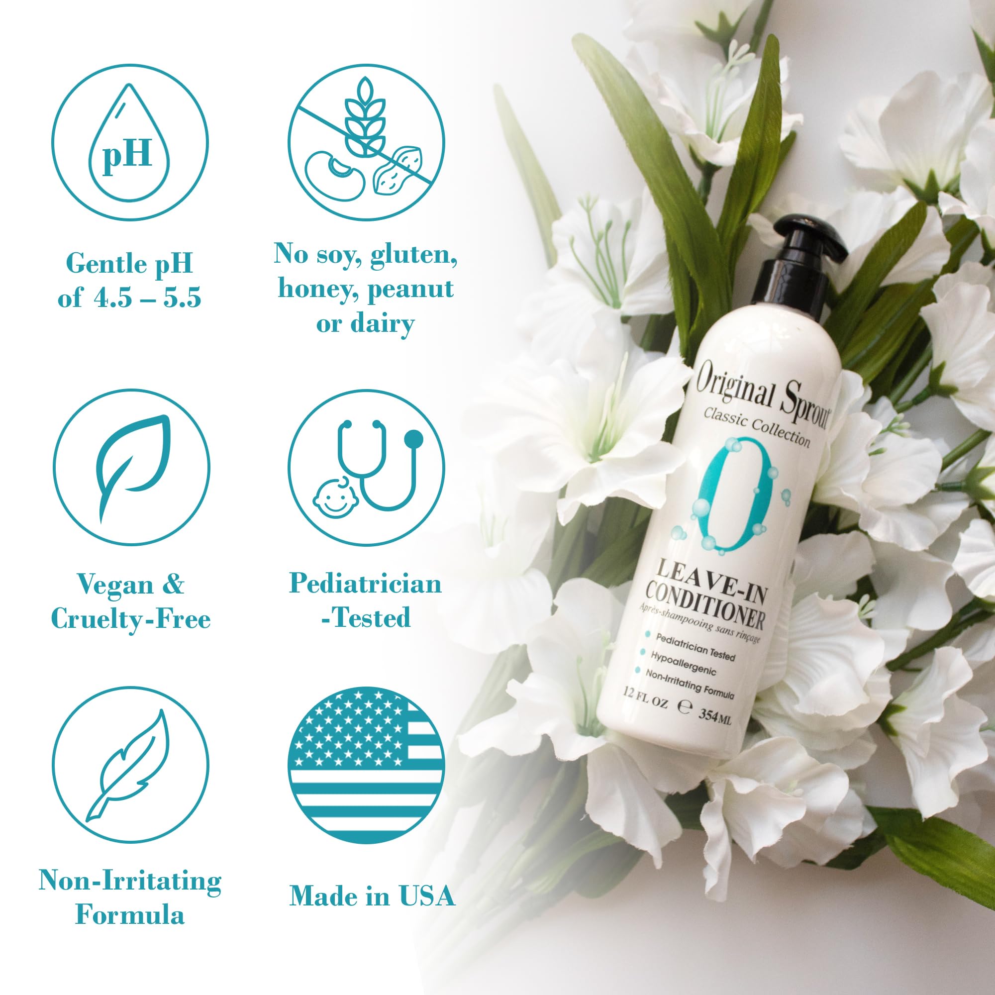 Original Sprout conditionneur sans rinçage, démêlage rapide après lavage.