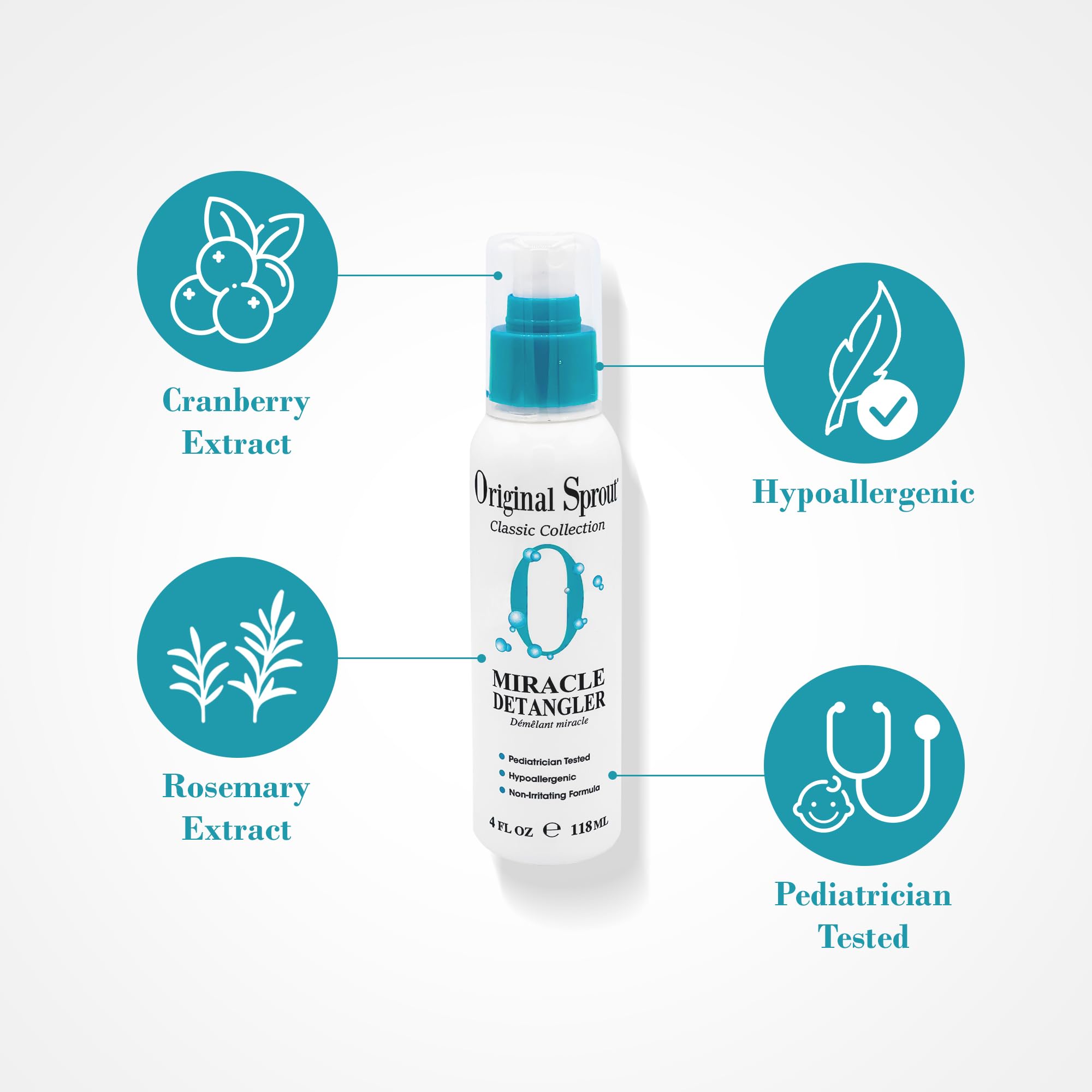 Original Sprout Miracle Detangler – vegan et cruelty-free sans parabènes ni phtalates