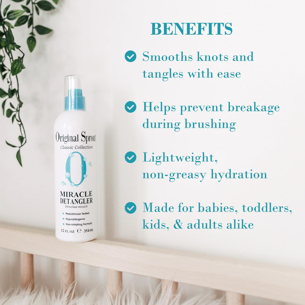 Original Sprout Miracle Detangler Spray — Brume legere qui demele sans graisse.