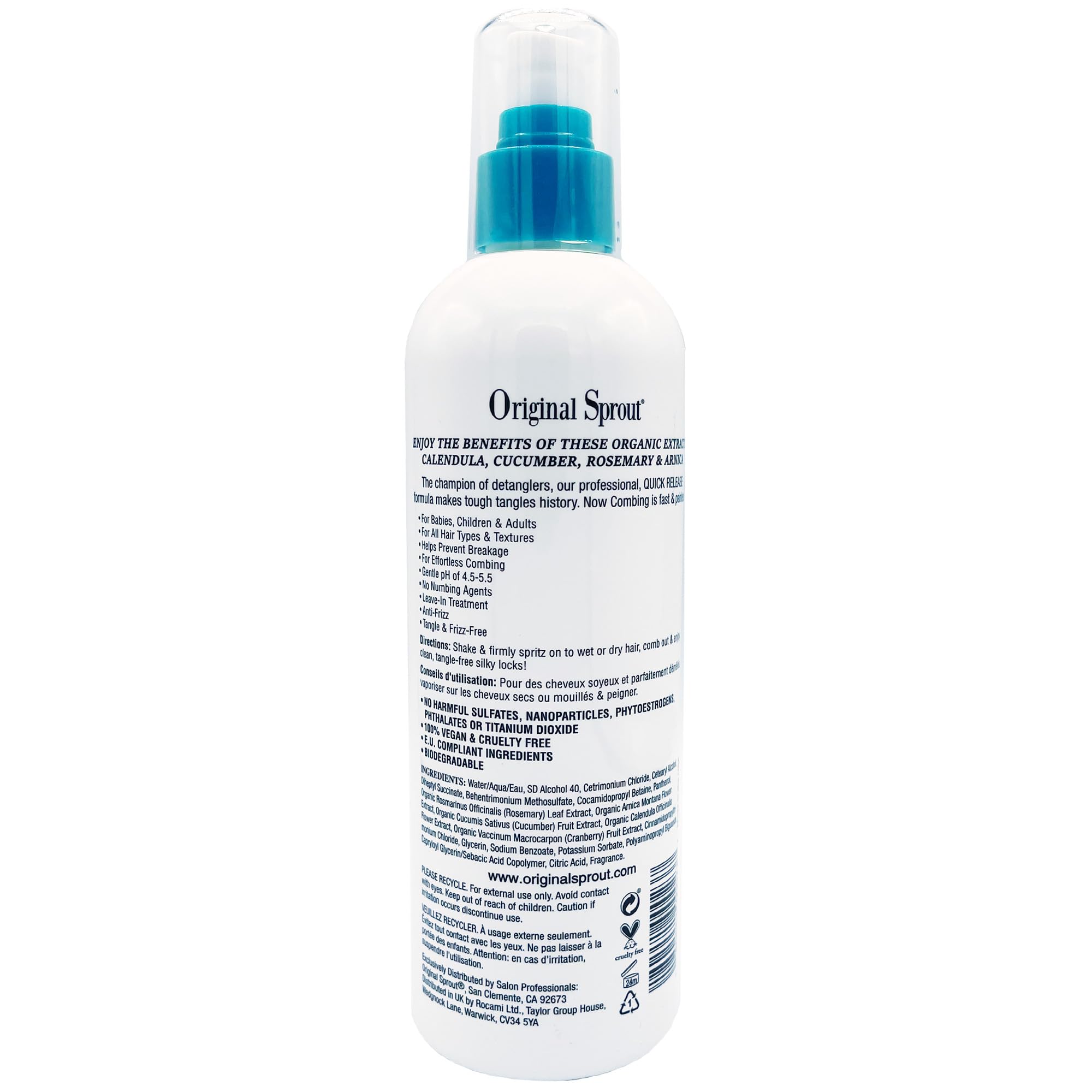 Original Sprout Miracle Detangler Spray — Fabrique aux Etats-Unis pour routine familiale.