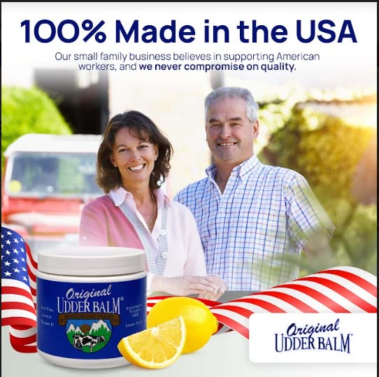 Original Udder Balm avec Aloe Vera, soin apaisant après soleil.