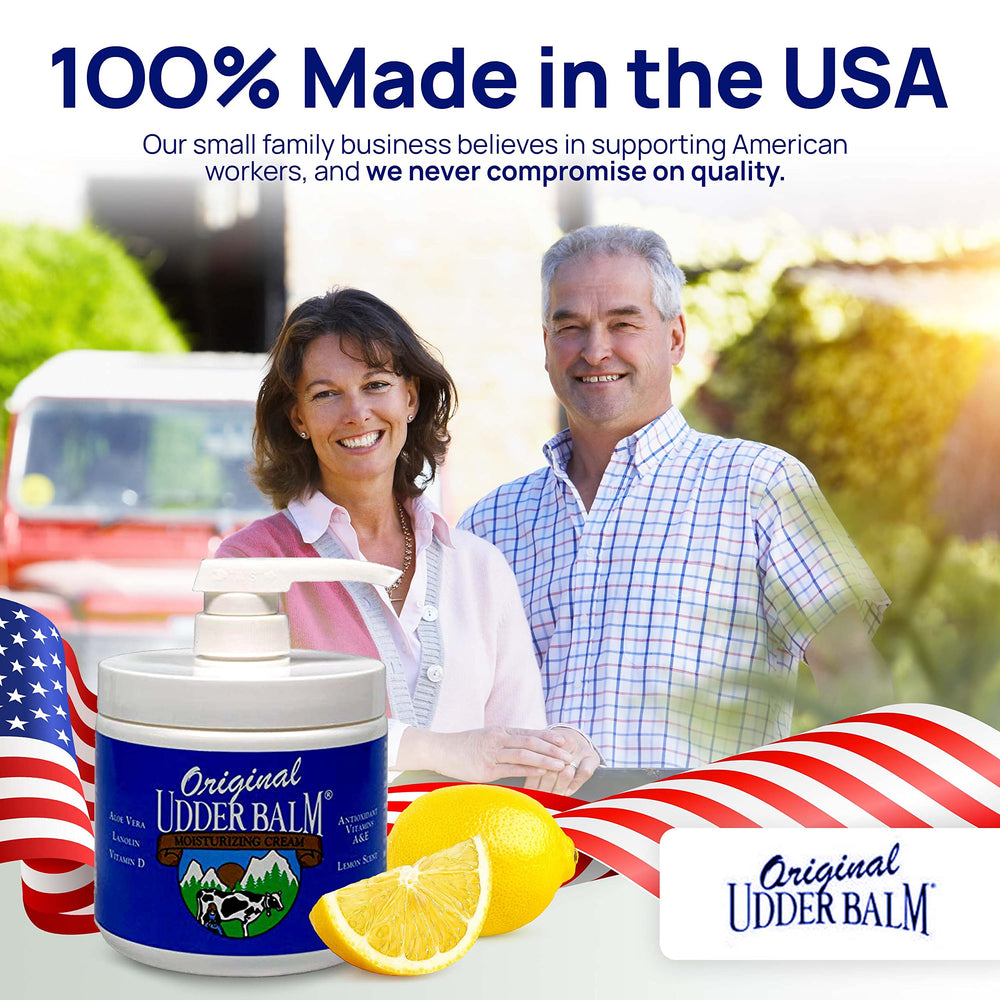 Original Udder Balm 16 oz, pot de longue durée pour mains, pieds et peau.