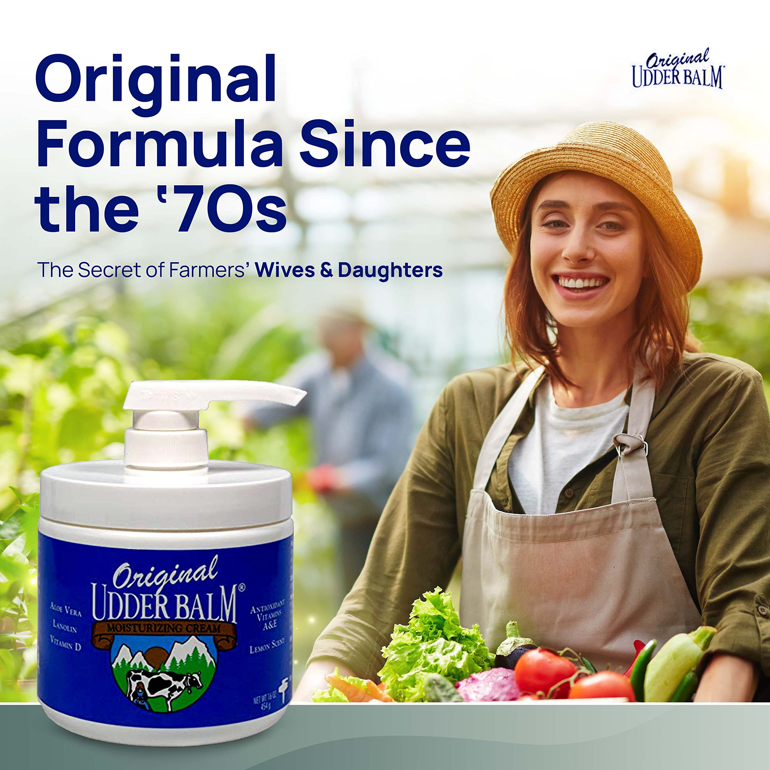 Original Udder Balm crème épaisse mains-pieds, meilleure tenue et protection contre la sécheresse.