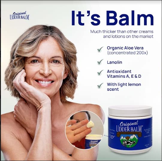 Original Udder Balm sur pieds, hydratation pour pieds.