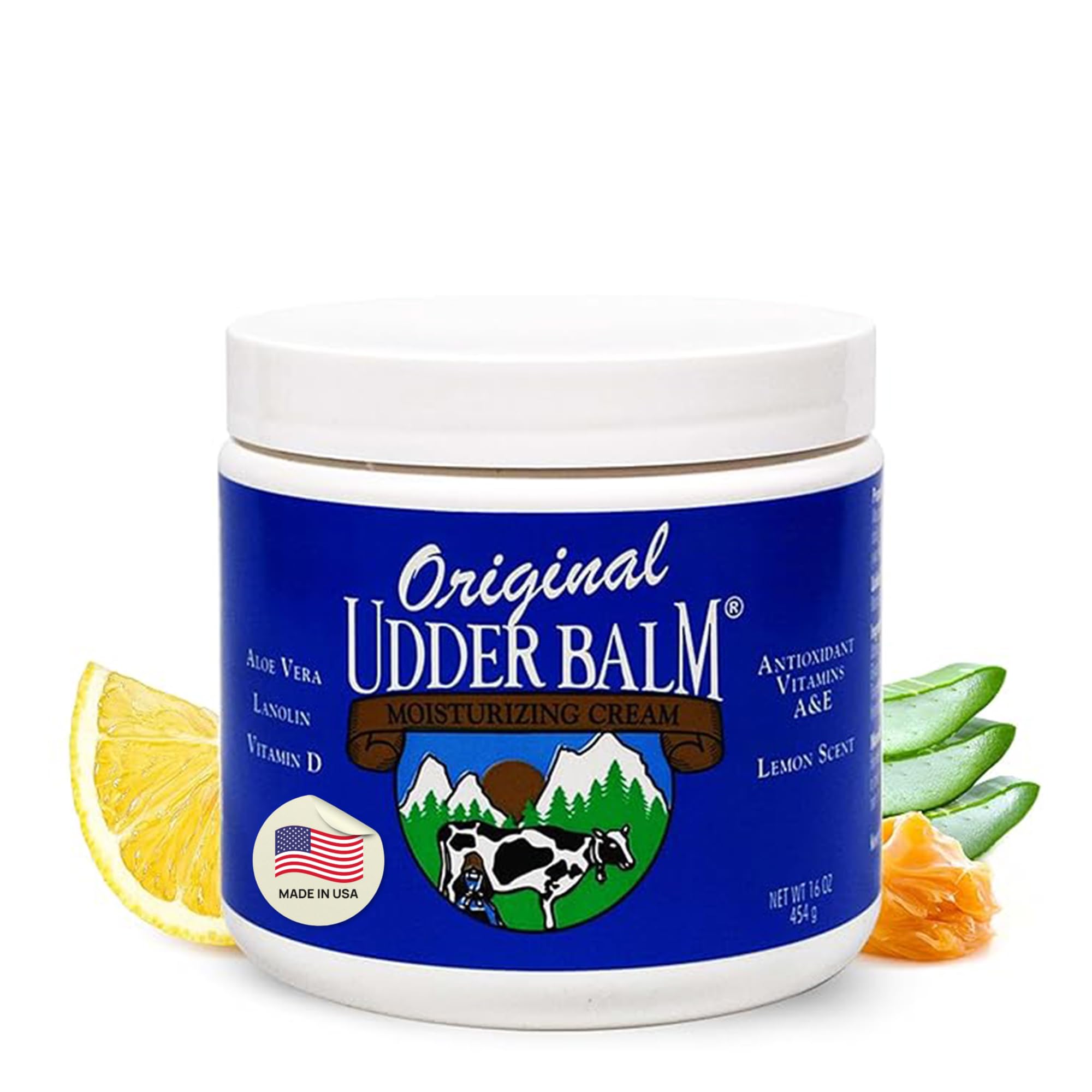 Original Udder Balm dans son pot pour une hydratation profonde et durable.