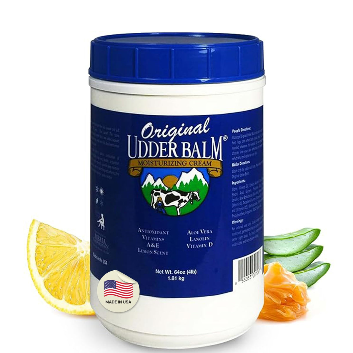 Original Udder Balm recharge tube de 64oz, hydratation durable pour peau sèche.