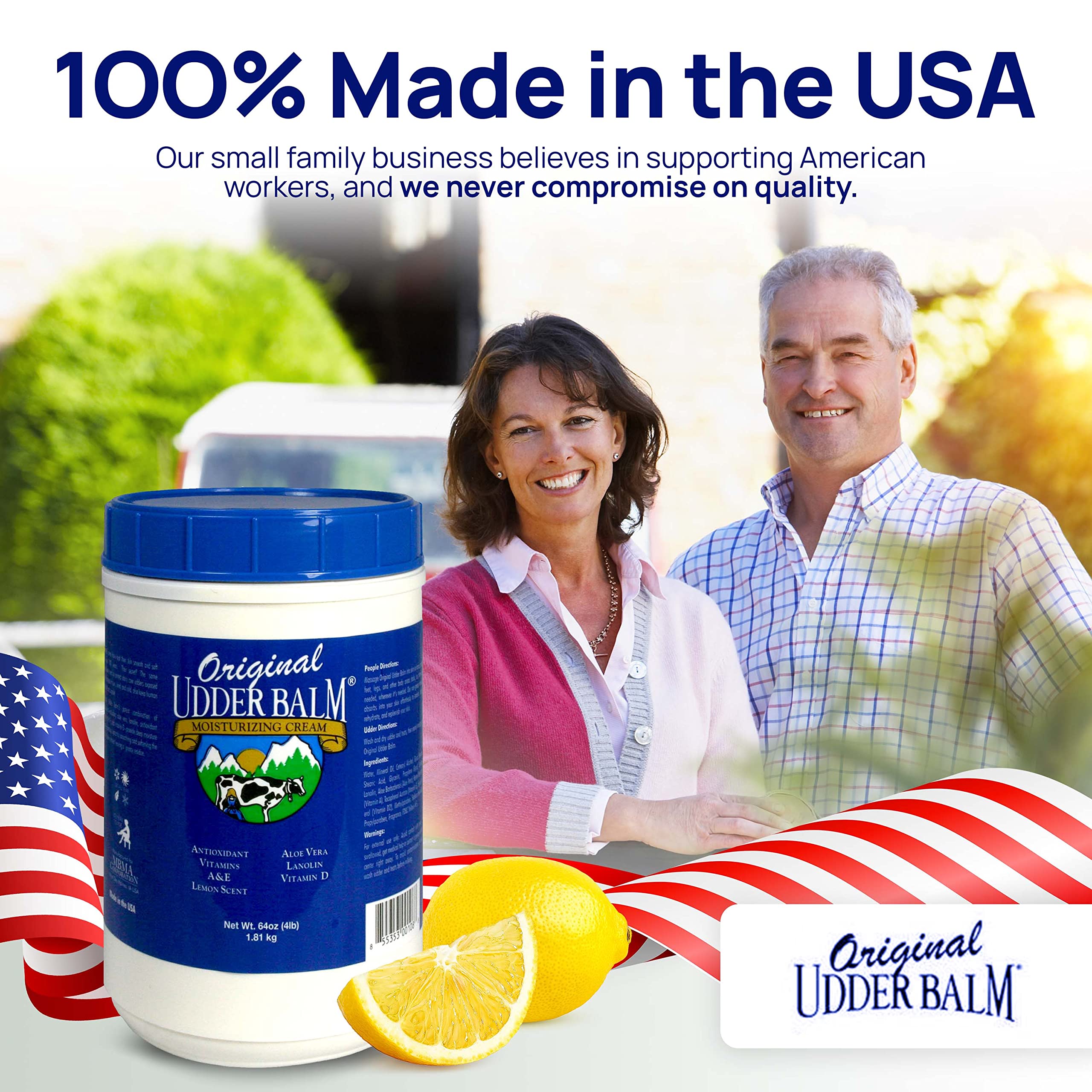Original Udder Balm usage quotidien, hydratation pour mains et pieds.