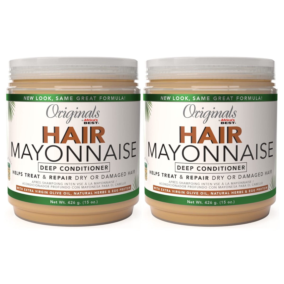 Originals by Africa's Best Soin mayonnaise capillaire, emballage double pots prêt à l'emploi