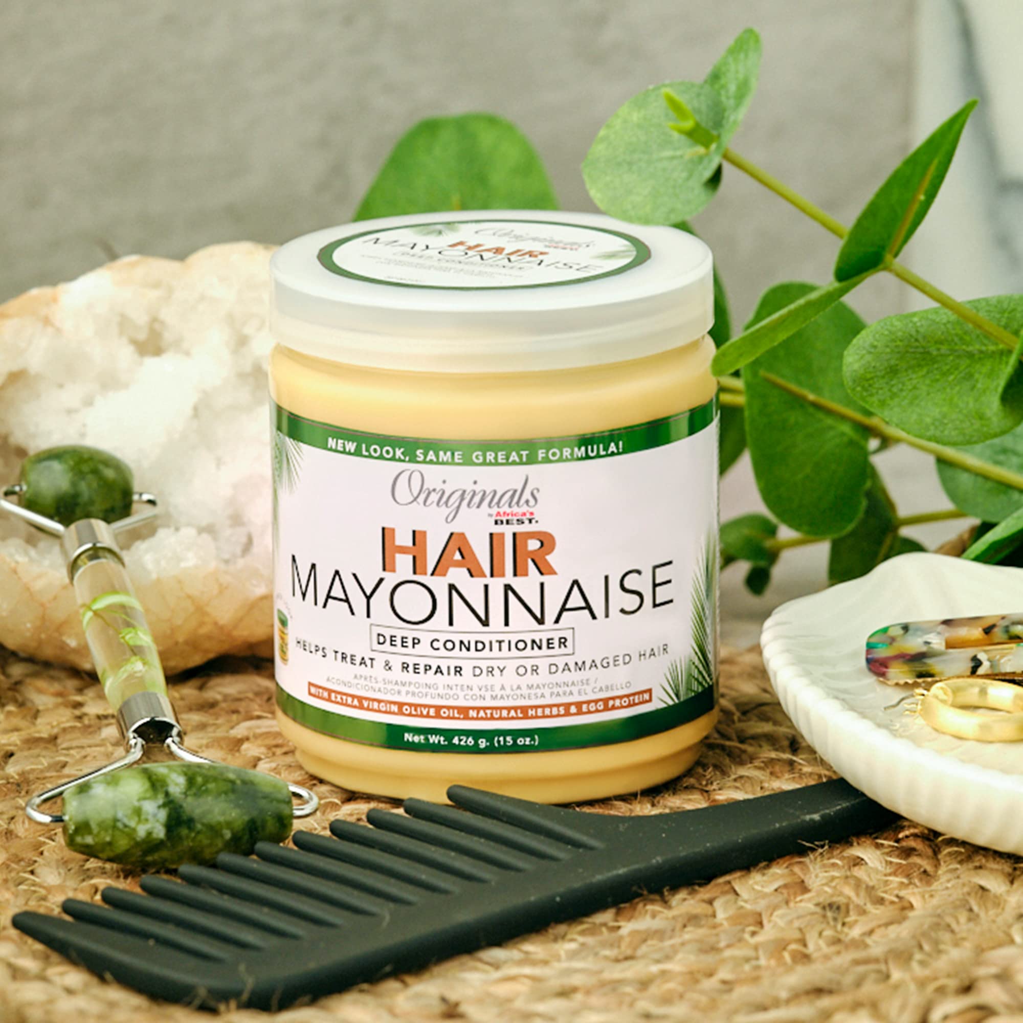 Texture riche du conditionneur mayonnaise pour cheveux délicats et abîmés