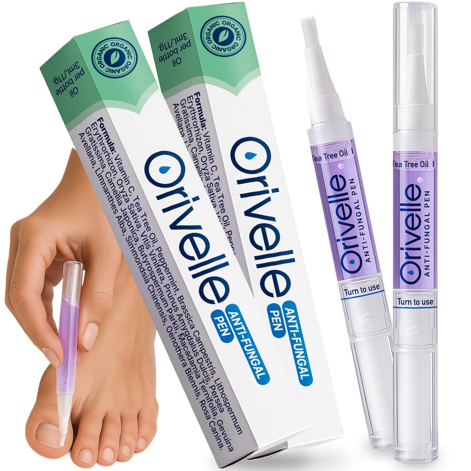 Orivelle stylo soin ongles : applicateur précis pour nourrir les ongles.