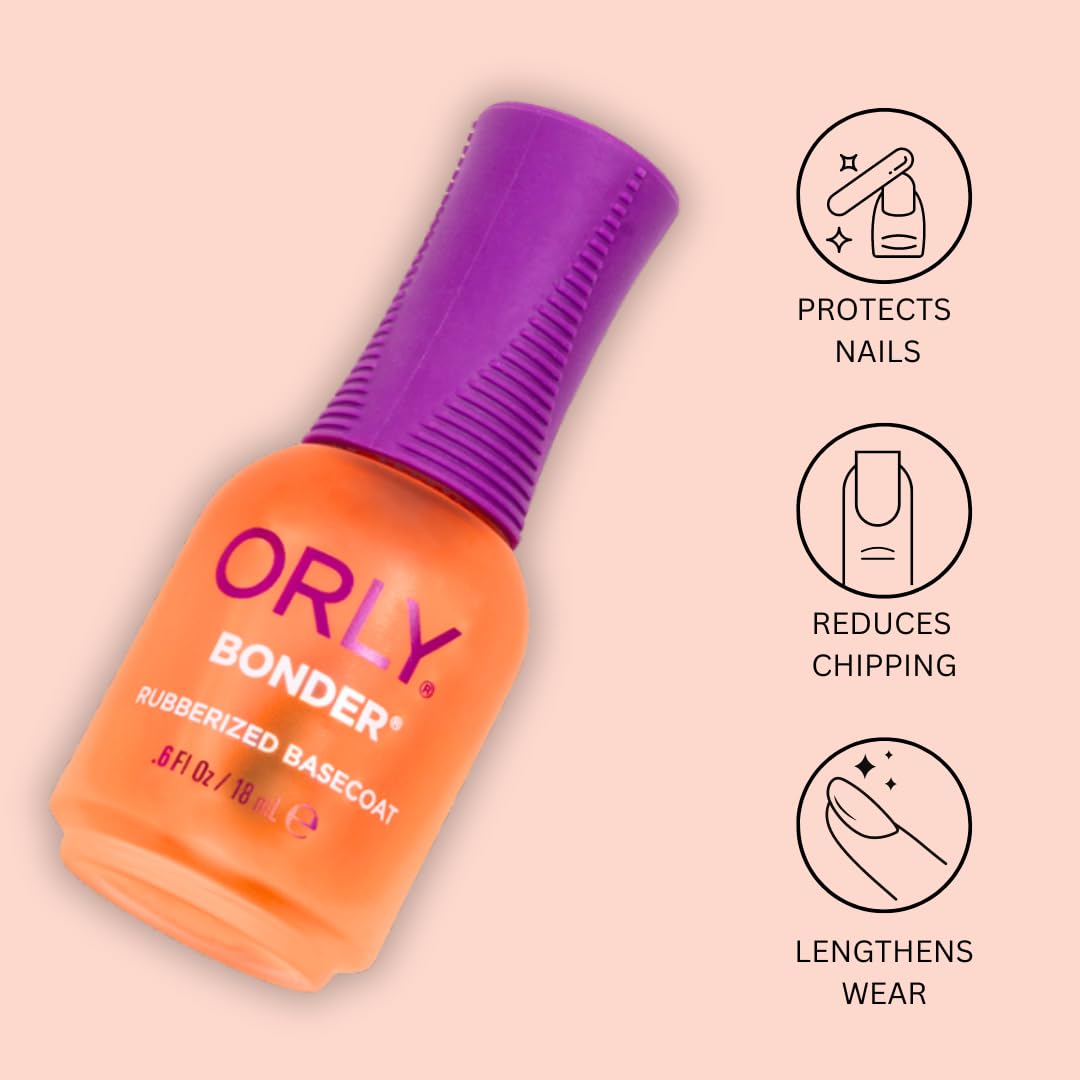 Orly Bonder Basecoat: emballage spa, expérience soin des ongles à domicile.