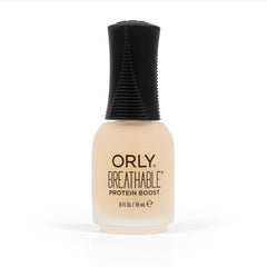 Orly Breathable Protein Boost : bouteille montrant soin des ongles renforcés et souples.