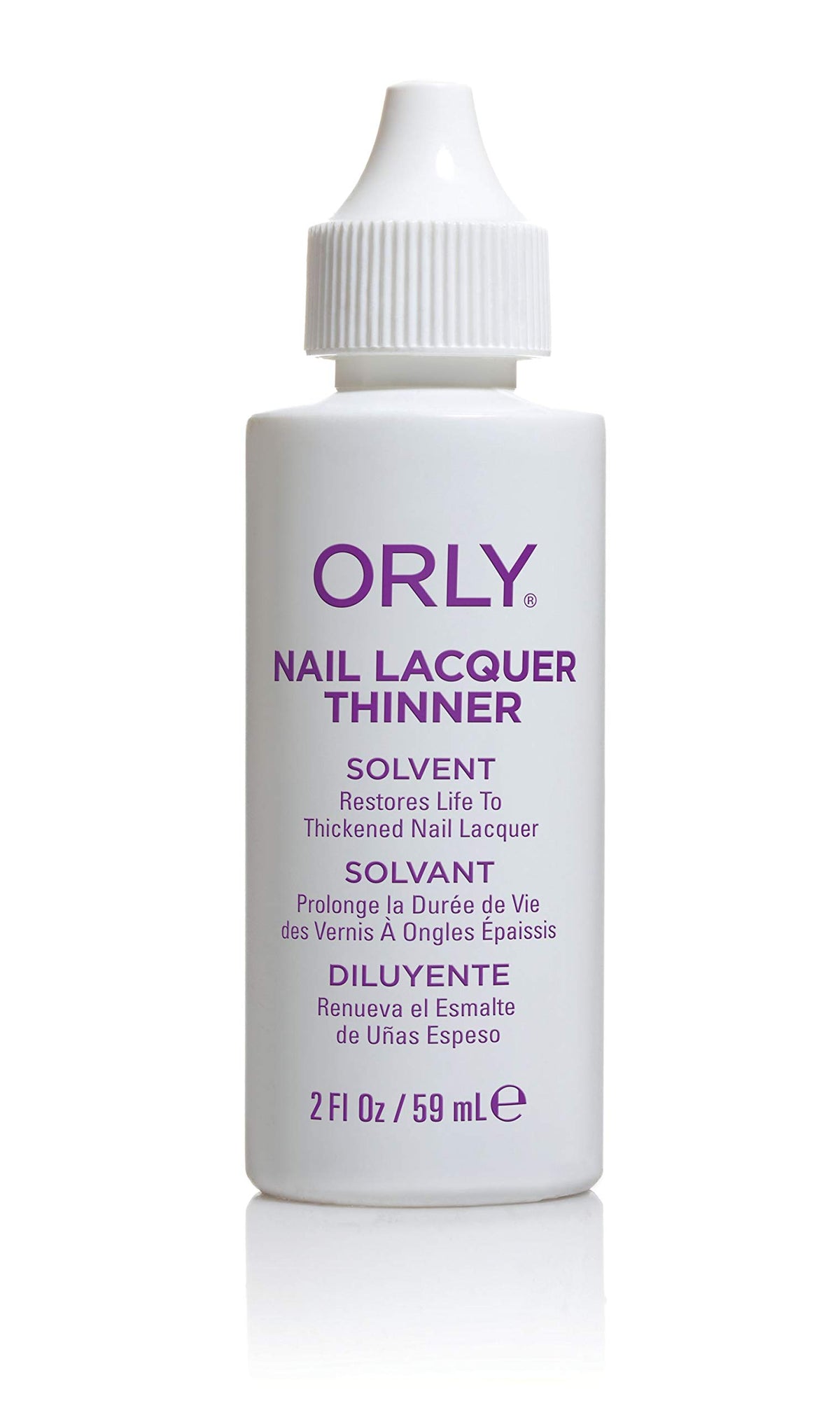 Diluant Orly pour vernis 2 oz, prolonge la vie du vernis et nettoie les pinceaux.