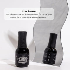 Orly Shining Armor nails with high-gloss finish