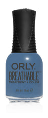 Orly Vernis respirant Denim Detendu sur bouteille, couleur durable et nourrissante.