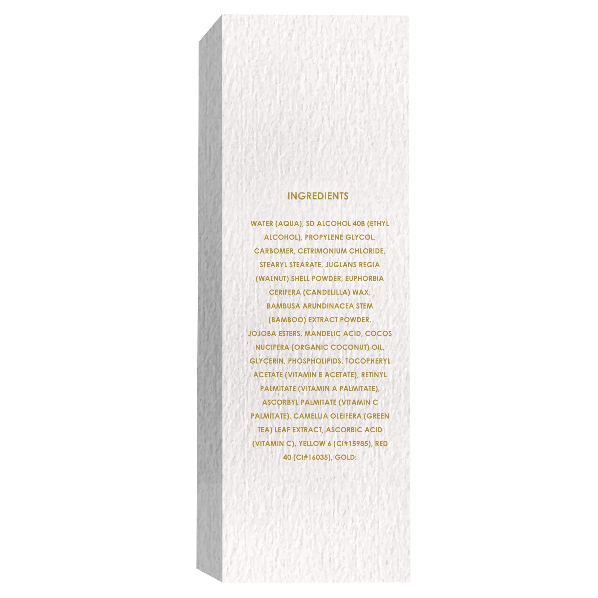 Orogold poudre minérale bambou et noix – peau polie et lisse.