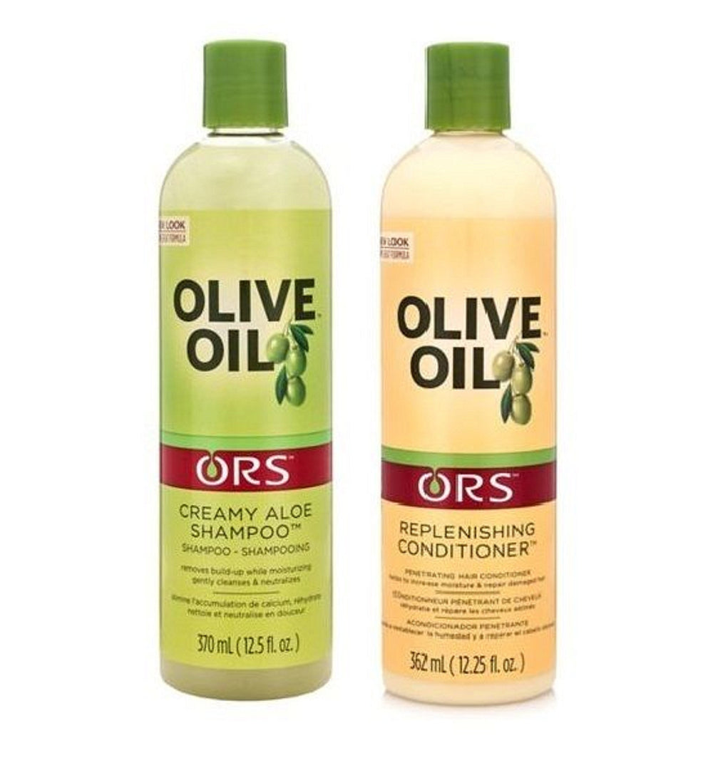 ORS Après-shampoing réconstituant olive Aloe, flacon pratique pour démêler les longueurs.