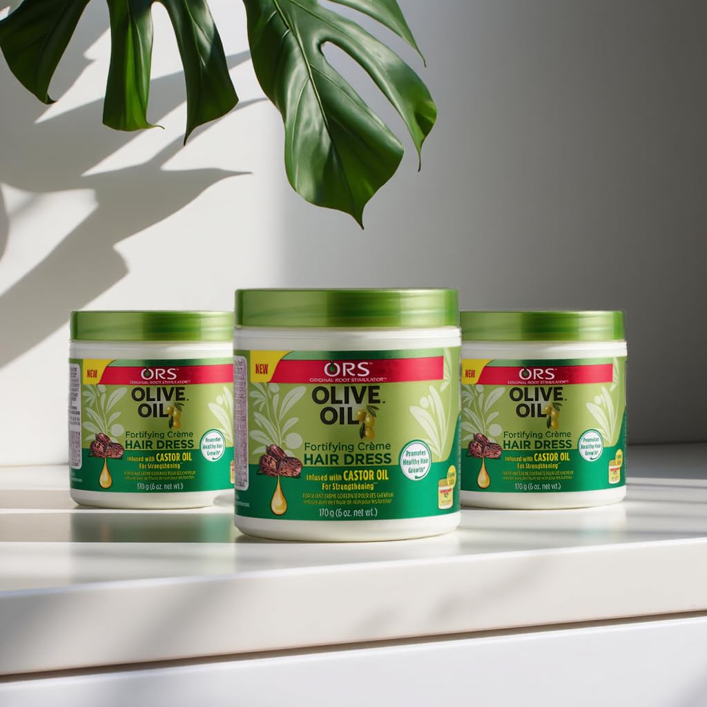 Hair with shine and softness after using ORS Olive Oil Creme