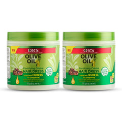 ORS Crème huile d’olive en flacon, pack double, revitalise les cheveux.