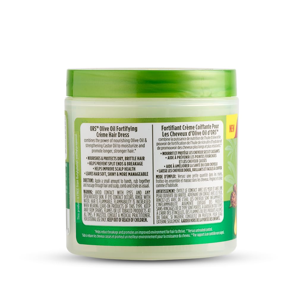 Amélioration de l’élasticité des cheveux avec ORS huile d’olive.