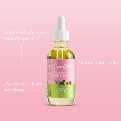 ORS Curlshow effet brillance huile capillaire avocat menthe pour hydratation