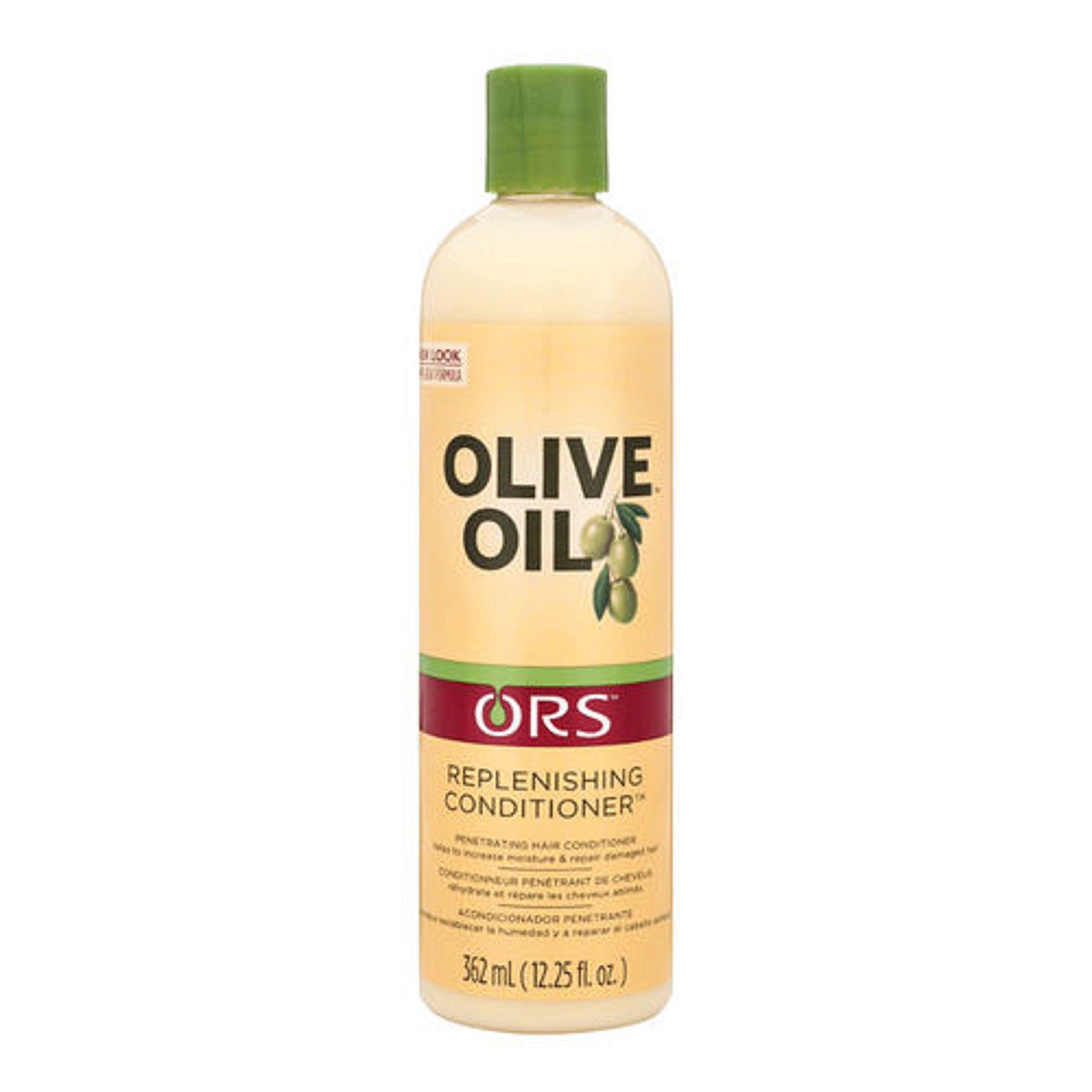 ORS Ensemble shampoing et après-shampoing olive Aloe, routine capillaire pratique et hydratante.
