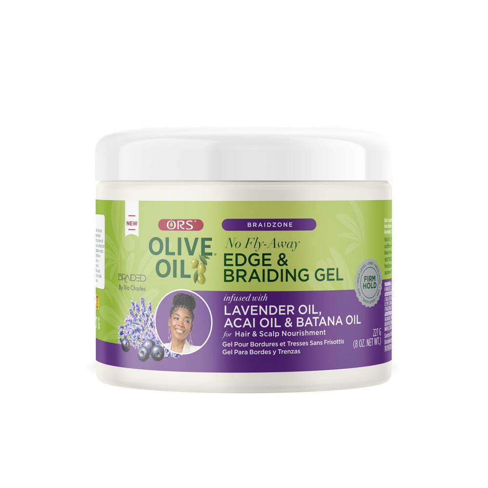 ORS Gel braiding huile d'olive lavande: tenue durable pour tresses et cheveux