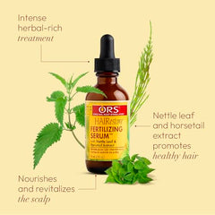 ORS HairRestore sérum application mains – ciblage précis sur les zones fines
