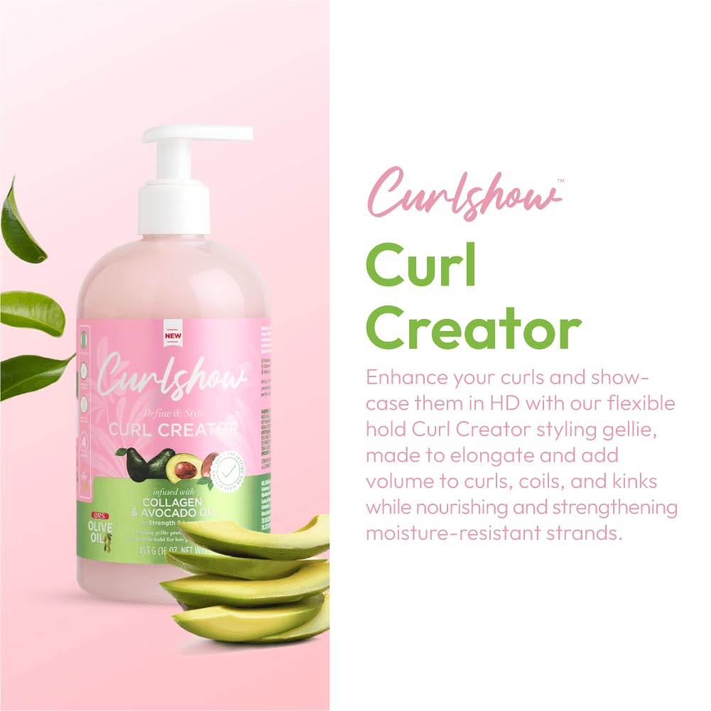 ORS Curlshow-ingredients-huile-d-olive-collagene: soin nourrissant et fortifiant
