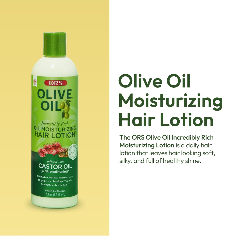 ORS Huile d’olive – texture non grasse qui offre brillance naturelle.