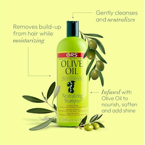Étiquette du Shampoing ORS neutralisant à l huile d olive, dépôts calciques ciblés