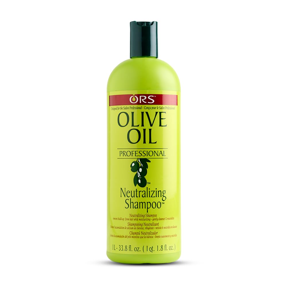 ORS Shampoing neutralisant à l huile d olive en bouteille, revitalisant les cheveux après relaxation